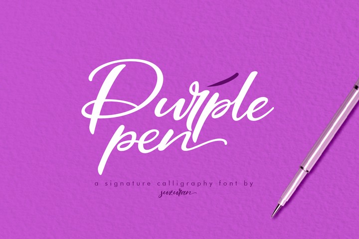 Przykładowa czcionka Purple Pen #1